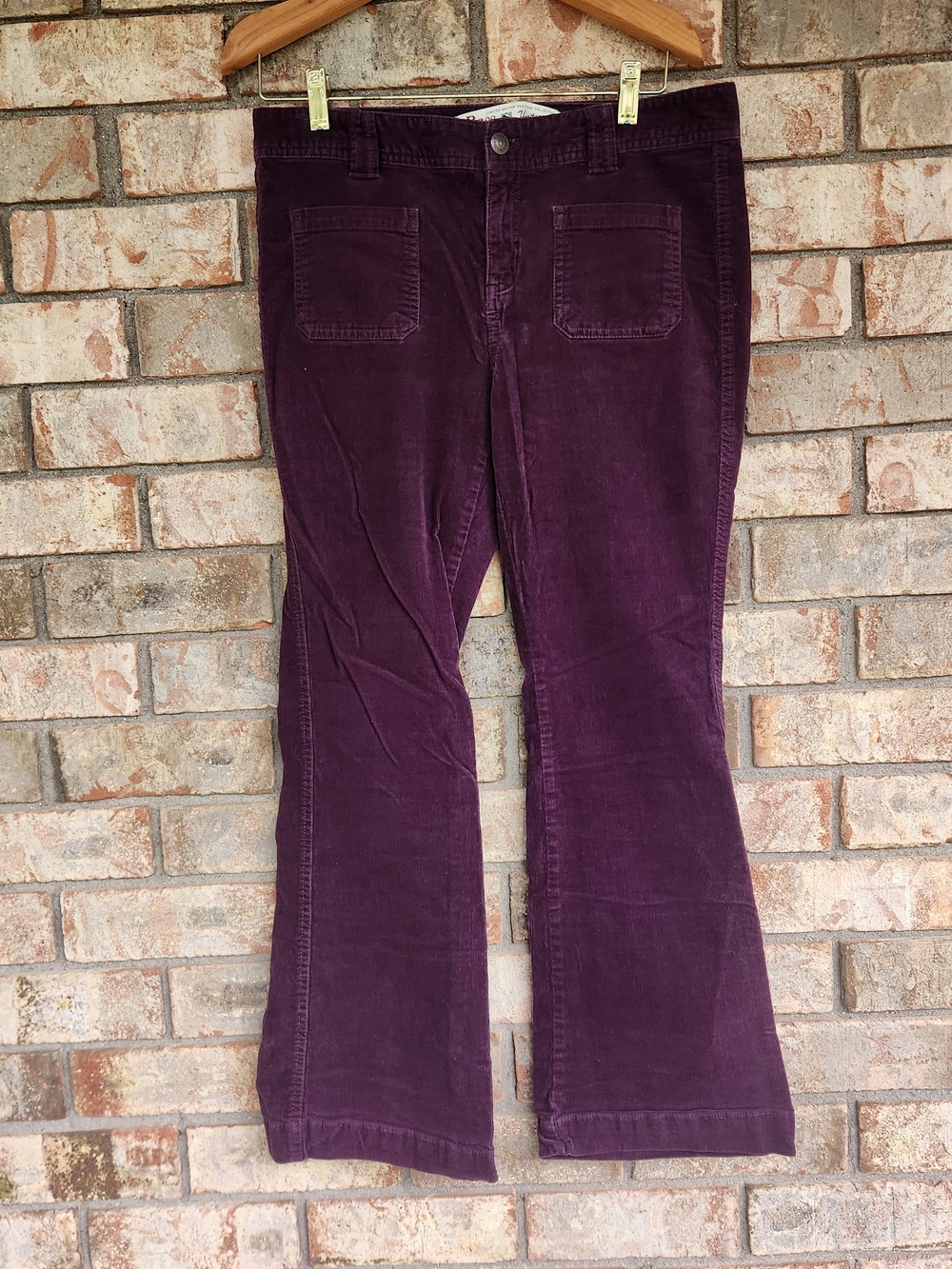 G.H. Bass & Co. Corduroy Flare Pants in Deep Plum